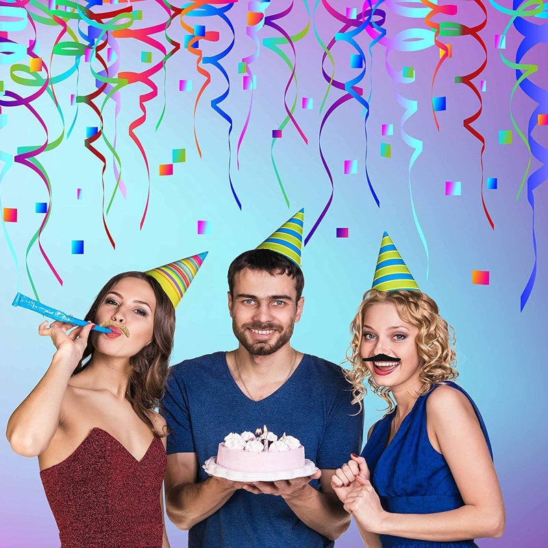 BoBofly 36 Pieces Fake Mustaches Beard, Self Adhesive Costume Accessories Novelty Mustache Fiesta Party Supplies for Masquerade Party (Black) - Image 5